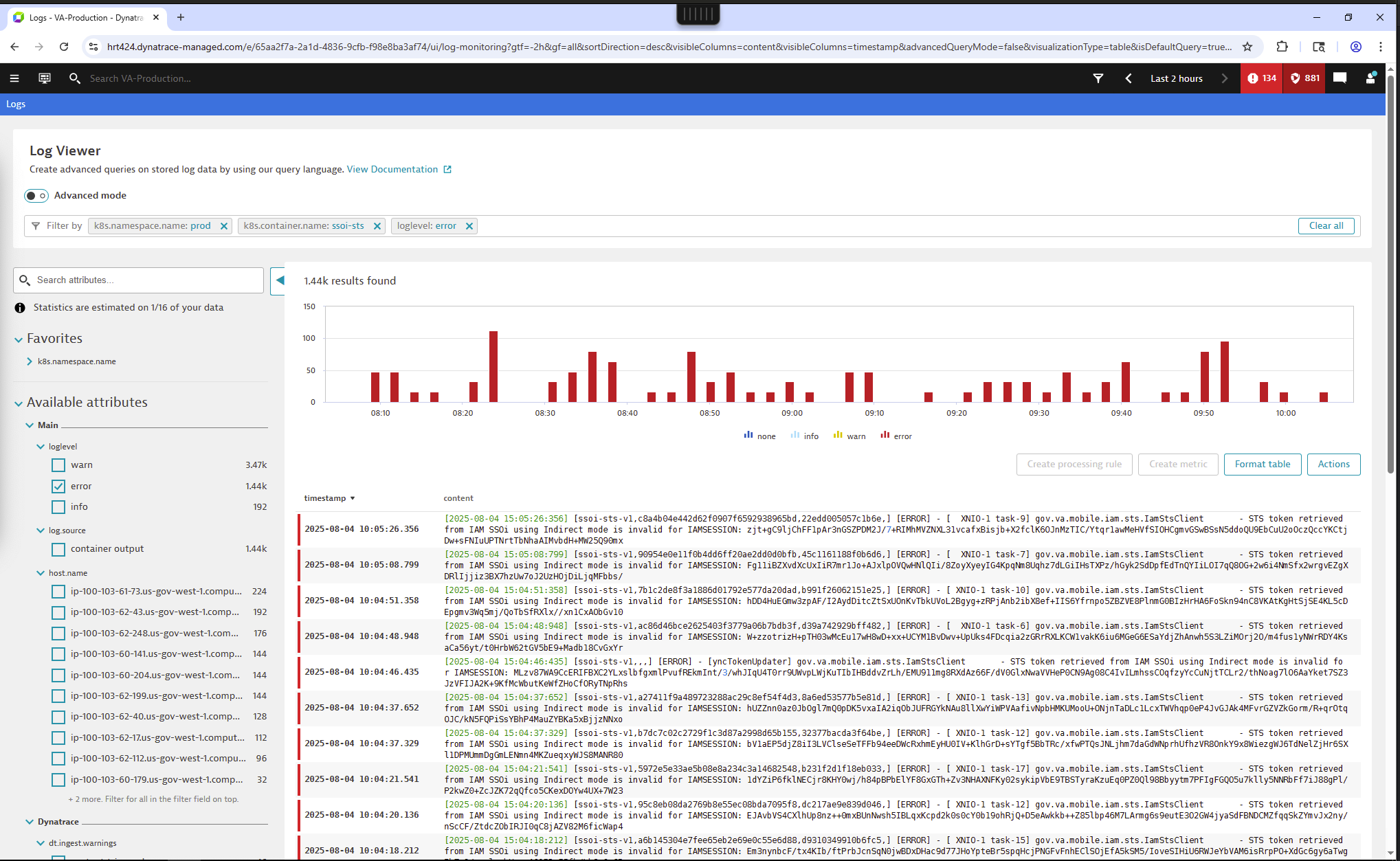 Basic filtering UI example